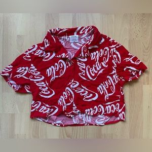 Coca Cola Buttondown crop top